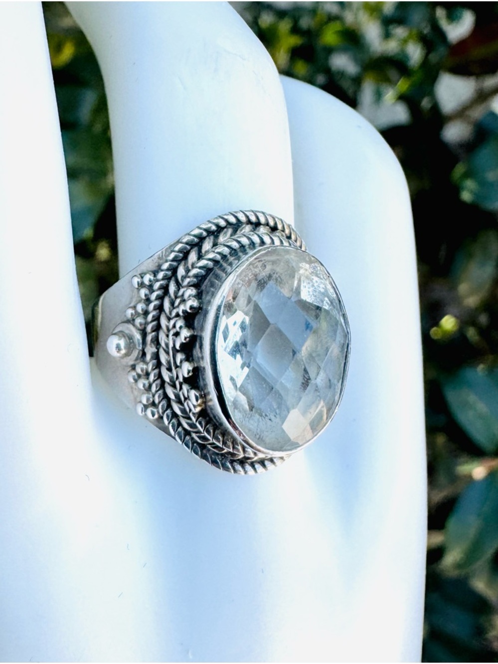 Sterling silver with White Sapphire 🌺🎁